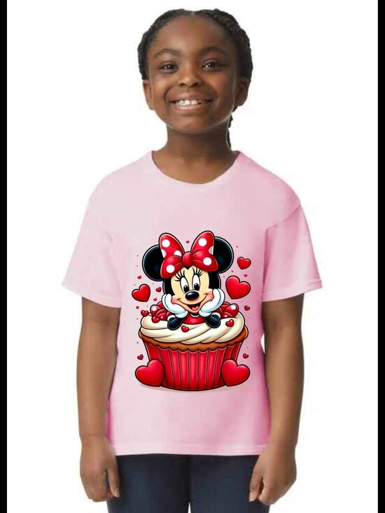 Other - Youth XL Sweetheart Mouse Cupcake Tee | Pink DTF Graphic Shirt | Cute Valentine